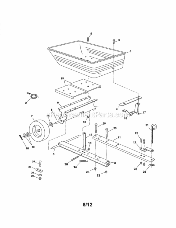 Page A Diagram and Parts List for 48625012  Craftsman Leaf Blower / Vacuum