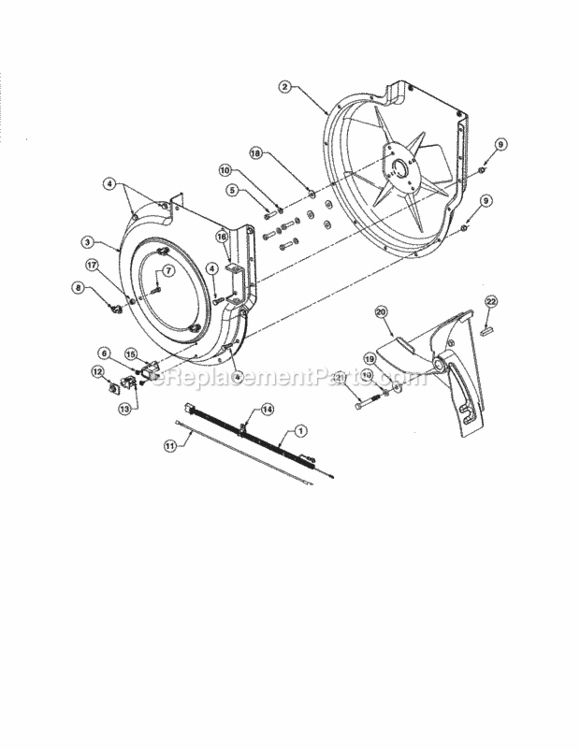 Page C Diagram and Parts List for 48625012  Craftsman Leaf Blower / Vacuum