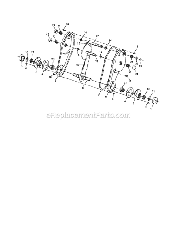 Page B Diagram and Parts List for 486252443  Craftsman Tiller