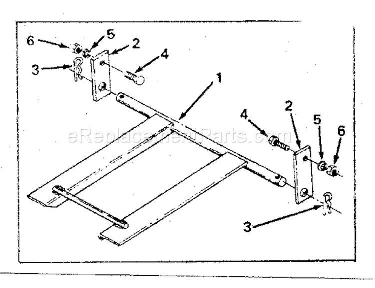 Guide Mounting Bracket Diagram and Parts List for 48625409  Craftsman Snow Blower