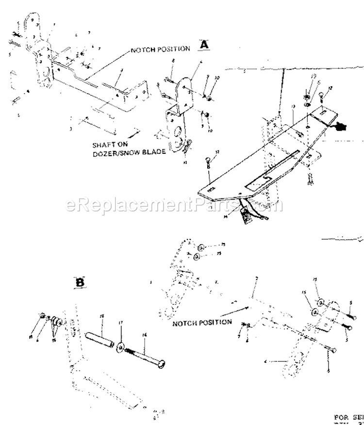Lift Lock Plate Assembly Diagram and Parts List for 48626451  Craftsman Snow Blower