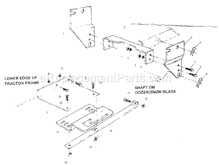 Hitch Diagram and Parts List for 48626456  Craftsman Snow Blower