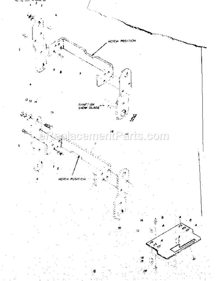 Hitch Diagram and Parts List for 48626459  Craftsman Snow Blower