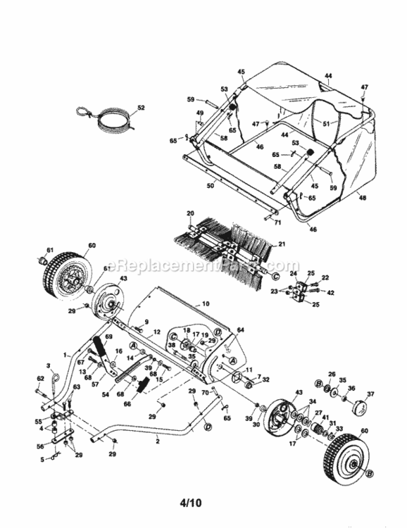 Page A Diagram and Parts List for 48645-0311  Craftsman Leaf Blower / Vacuum