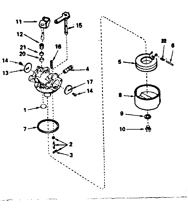 Carburetor No. 632394 Diagram and Parts List for 200643121  Craftsman Engine