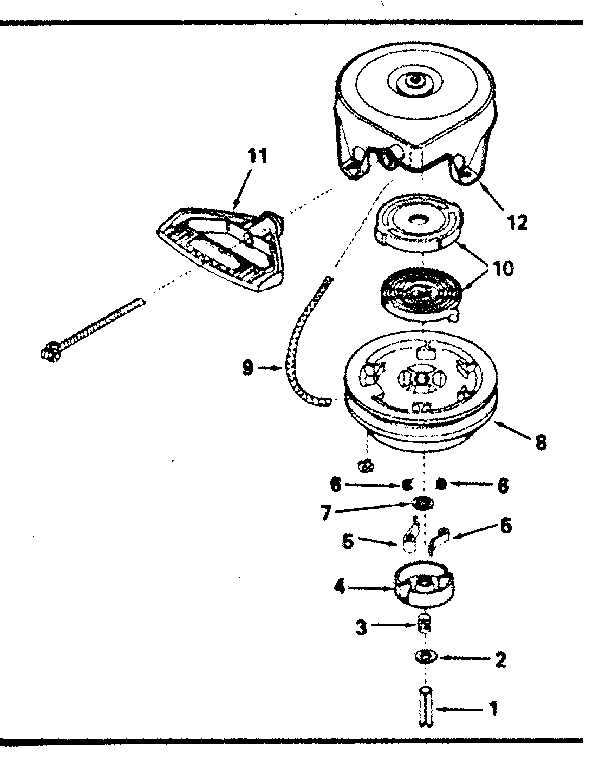 Rewind Starter No. 590630 Diagram and Parts List for 143786052  Craftsman Engine