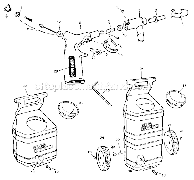 Page A Diagram and Parts List for 491167080  Craftsman Paint Sprayer