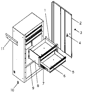 Cabinet Parts Diagram and Parts List for 706619200  Craftsman Tool Stand & Cart