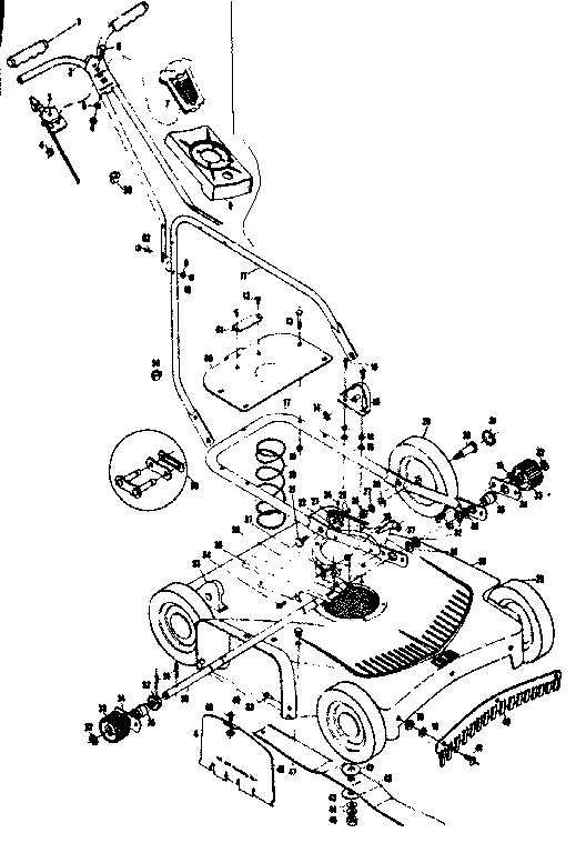 Replacement Parts Diagram and Parts List for 13197612  Craftsman Lawn Mower