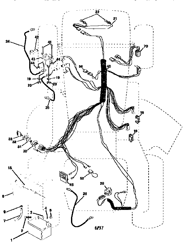 Electrical Diagram and Parts List for 917258482  Craftsman Lawn Tractor