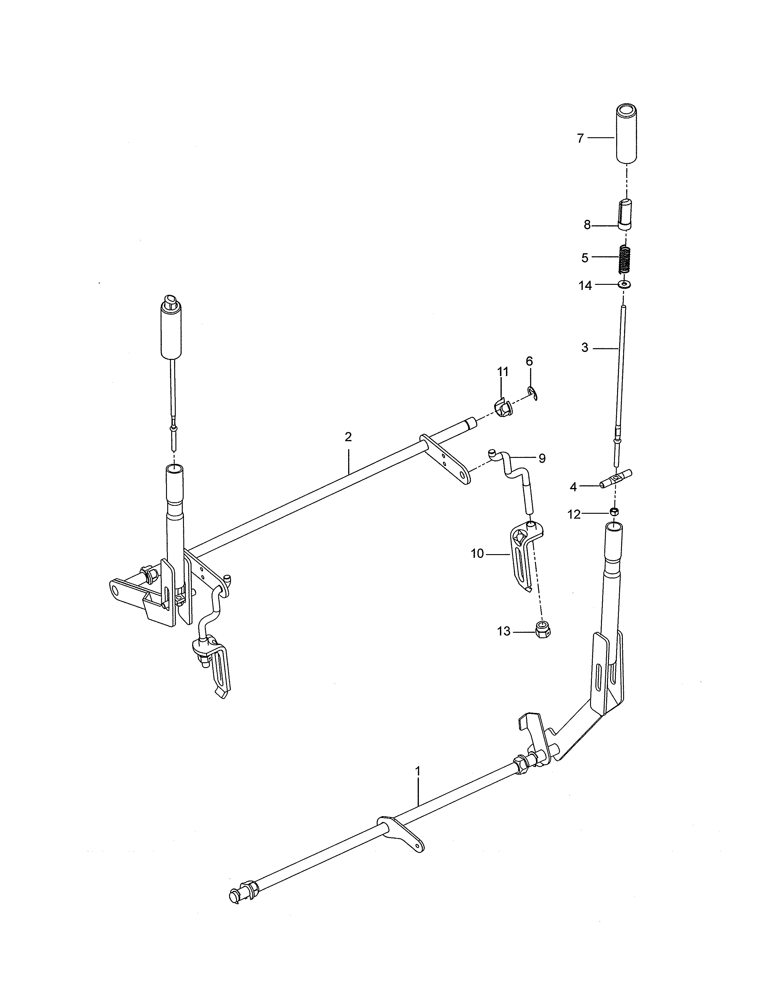 Brake/lift Diagram and Parts List for 917277730  Craftsman Engine