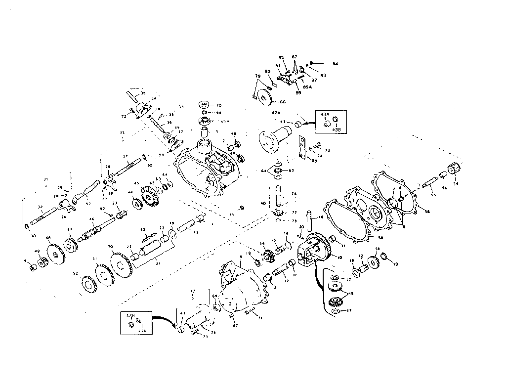 Transaxle Diagram and Parts List for 536963700  Craftsman Lawn Mower