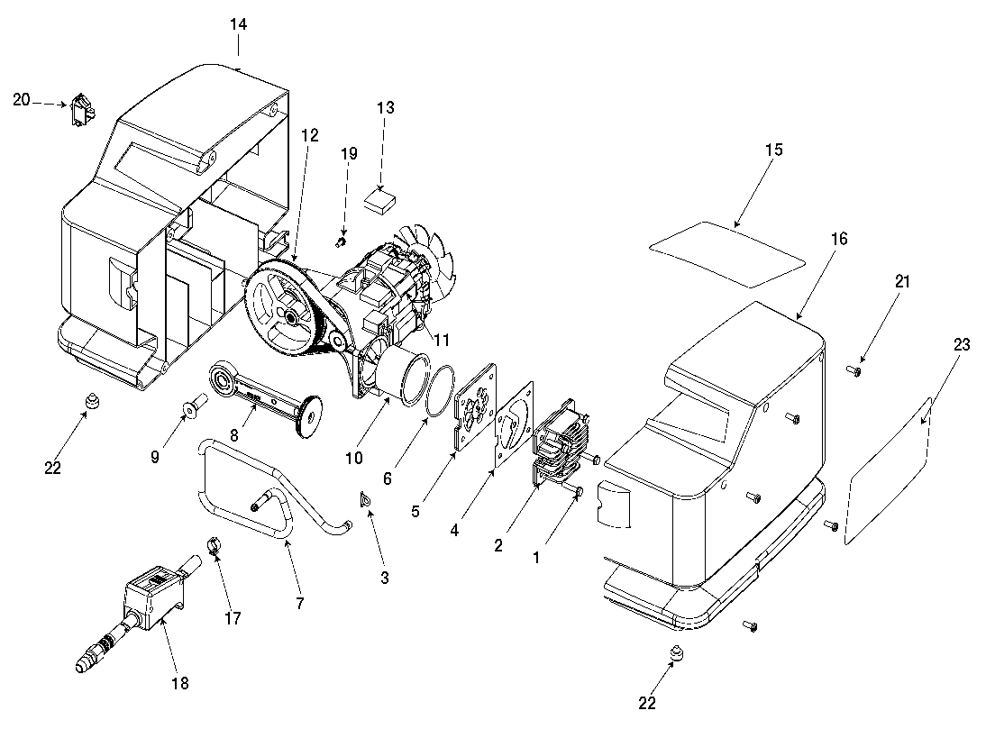 Default Diagram and Parts List for 919-72711 Type 0 Craftsman Compressor