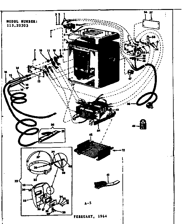 Unit Diagram and Parts List for 11320303  Craftsman Welder