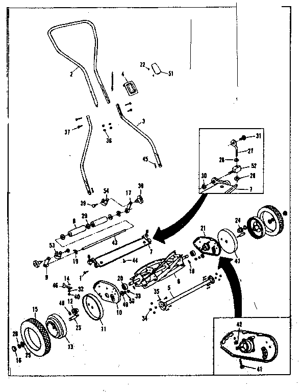 Replacement Parts Diagram and Parts List for 53681295  Craftsman Lawn Mower