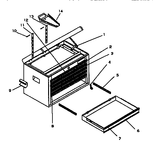 Unit Parts Diagram and Parts List for 706657350  Craftsman Tool Stand & Cart