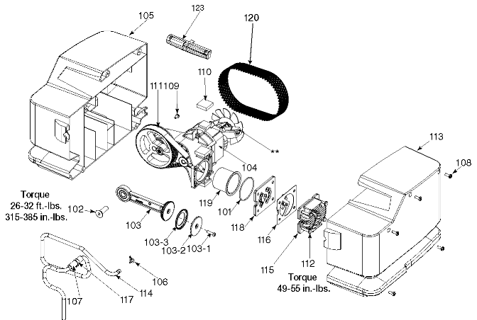 PUMP Diagram and Parts List for 919-16725 Type 1 Craftsman Compressor