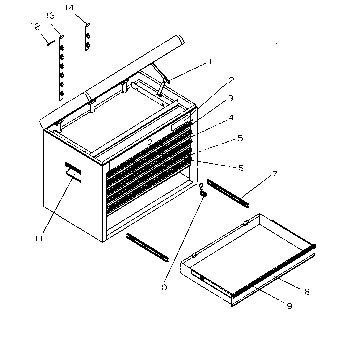 Chest Assy Diagram and Parts List for 706619460  Craftsman Tool Stand & Cart