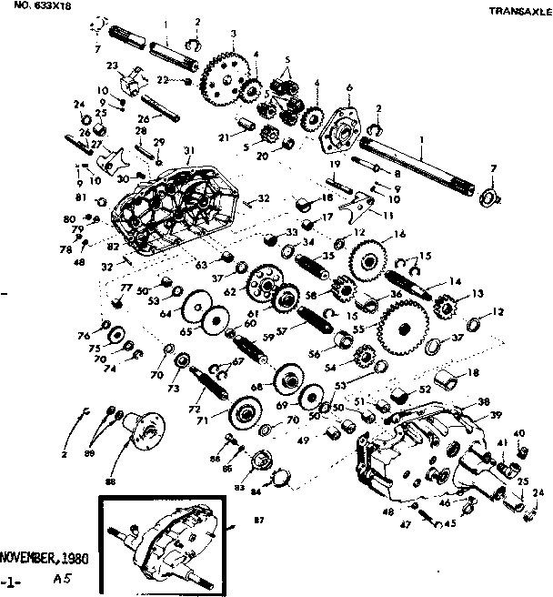 Replacement Parts Diagram and Parts List for 917633X18  Craftsman Lawn Tractor