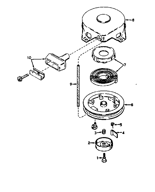 Rewind Starter No. 590420 Diagram and Parts List for 143561052  Craftsman Engine