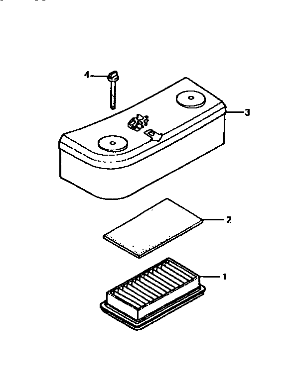 Air Cleaner Diagram and Parts List for 550GXV140A1KY  Craftsman Engine