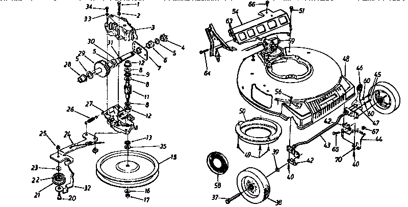 Mower Deck Diagram and Parts List for 247376380  Craftsman Lawn Mower