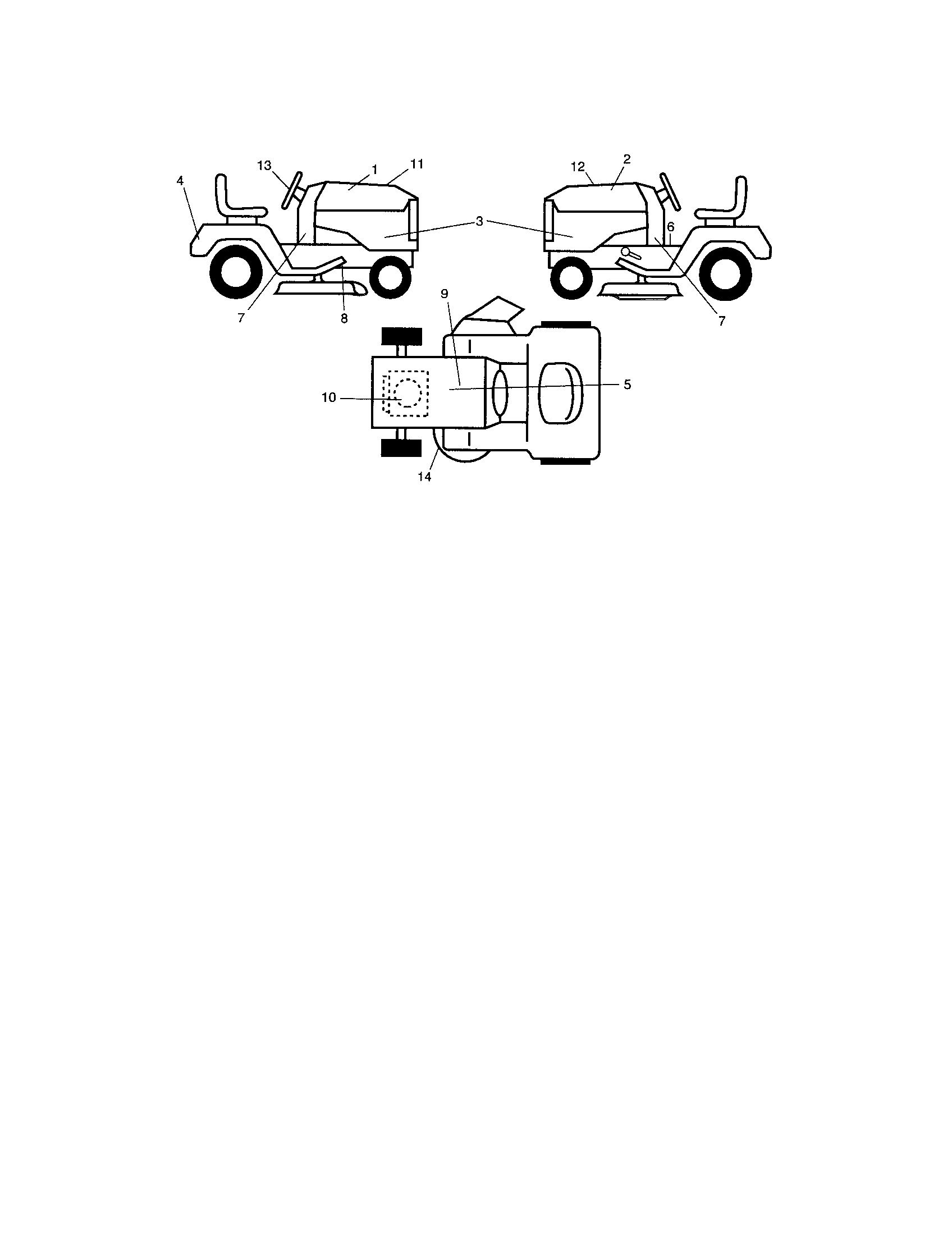 Decals Diagram and Parts List for 917287280  Craftsman Lawn Tractor