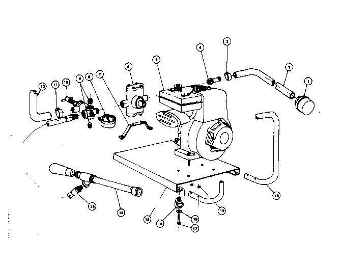 Engine Diagram and Parts List for 471461210  Craftsman Water Pump
