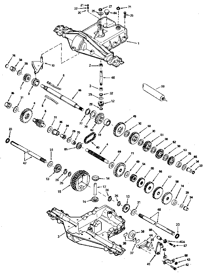 Replacement Parts Diagram and Parts List for 143930-027  Craftsman Lawn Tractor
