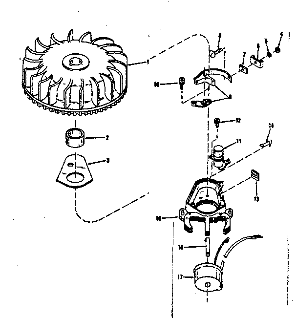 Magneto (wico Fw-2640) Diagram and Parts List for 143102111  Craftsman Engine