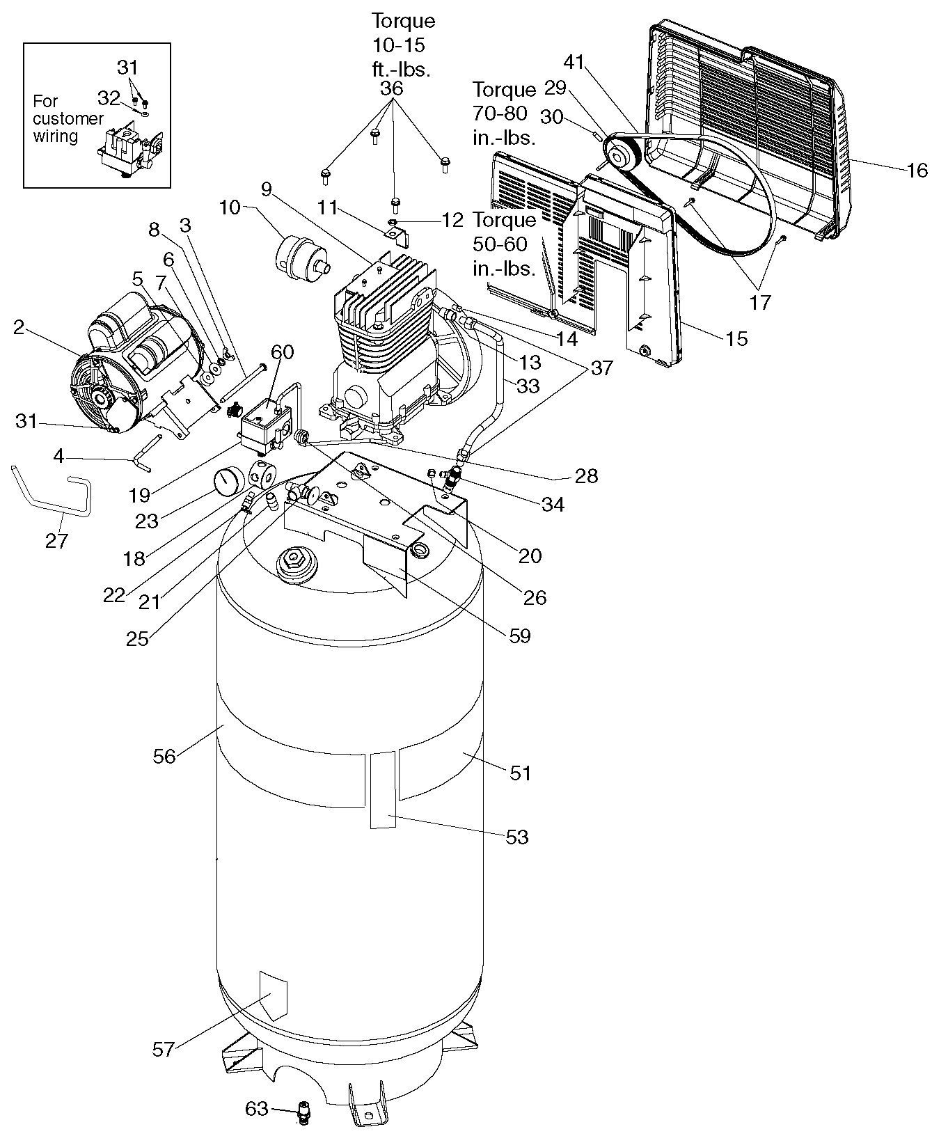 Page A Diagram and Parts List for 919-18419 1 Craftsman Compressor