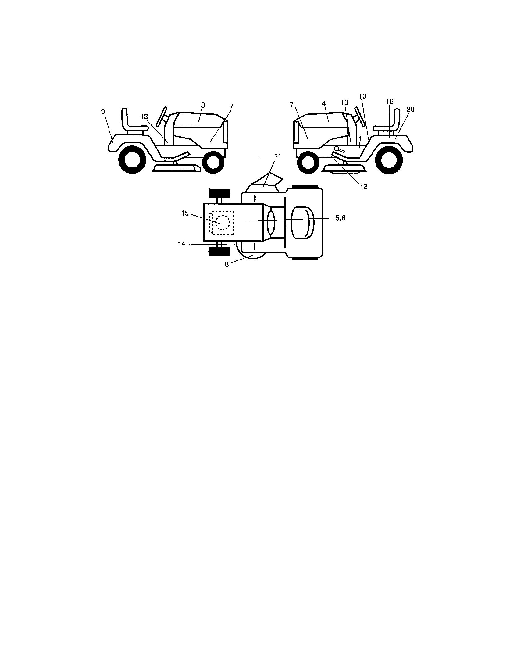 Decals Diagram and Parts List for 917273398  Craftsman Lawn Tractor