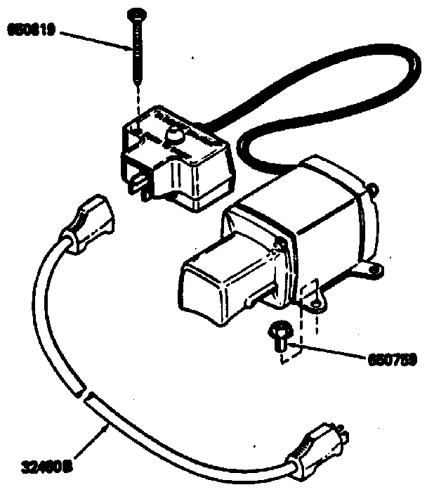 Electric Starter Kit No. 143.88933 Diagram and Parts List for 143786042  Craftsman Engine