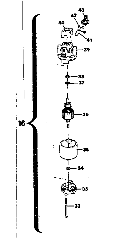 Motor Assembly Diagram and Parts List for 257796361  Craftsman Snow Blower