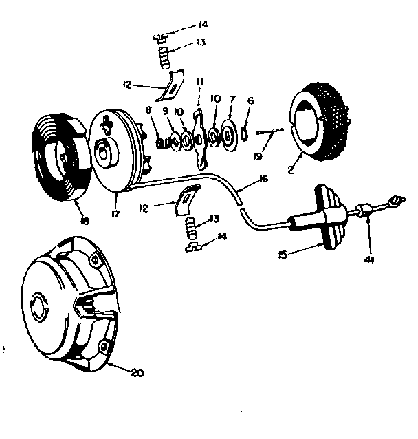 Rewind Starter Diagram and Parts List for 91760025  Craftsman Chainsaw