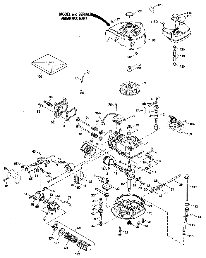 Eager-1 Diagram and Parts List for 143394332  Craftsman Engine