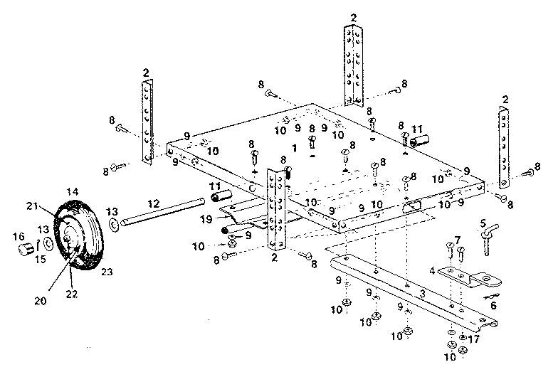 Replacement Parts Diagram and Parts List for 61026356  Craftsman Tool Stand & Cart