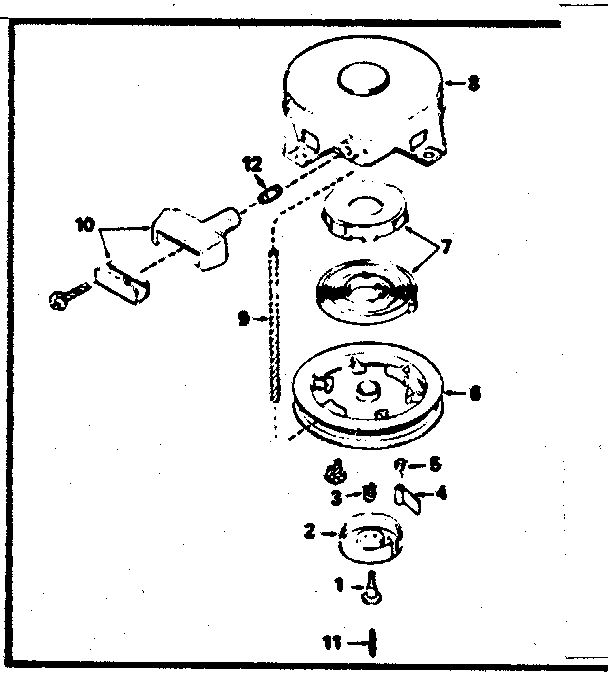 Rewind Starter No. 590420a Diagram and Parts List for 143374362  Craftsman Engine