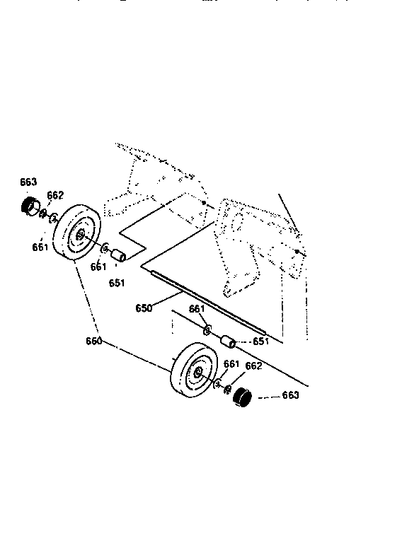 Wheel Assembly Diagram and Parts List for 536886770  Craftsman Snow Blower