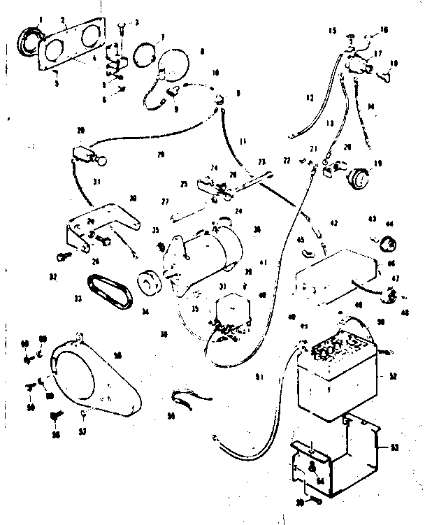 Electrical System Diagram and Parts List for 13196700  Craftsman Engine