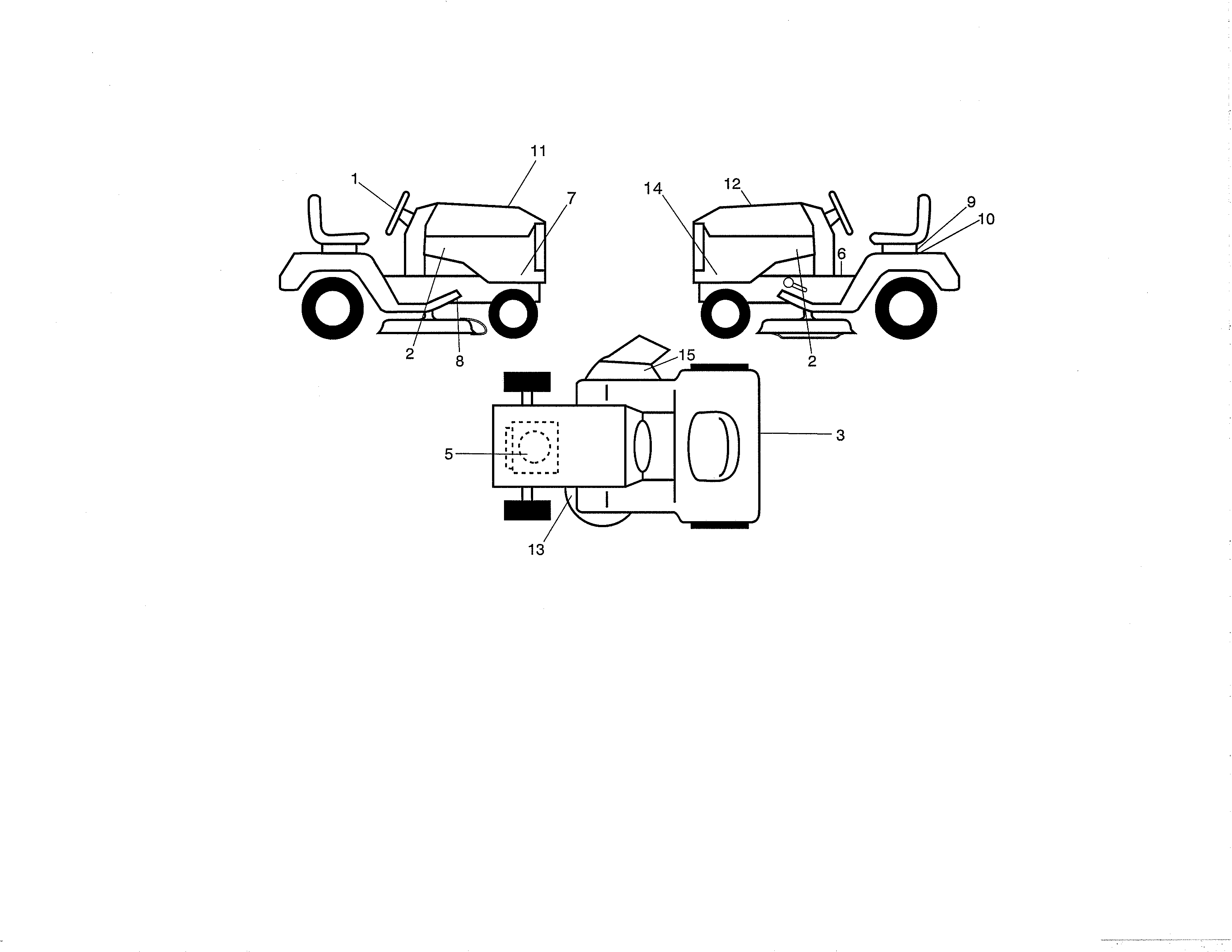 Decals Diagram and Parts List for 917250821  Craftsman Lawn Tractor