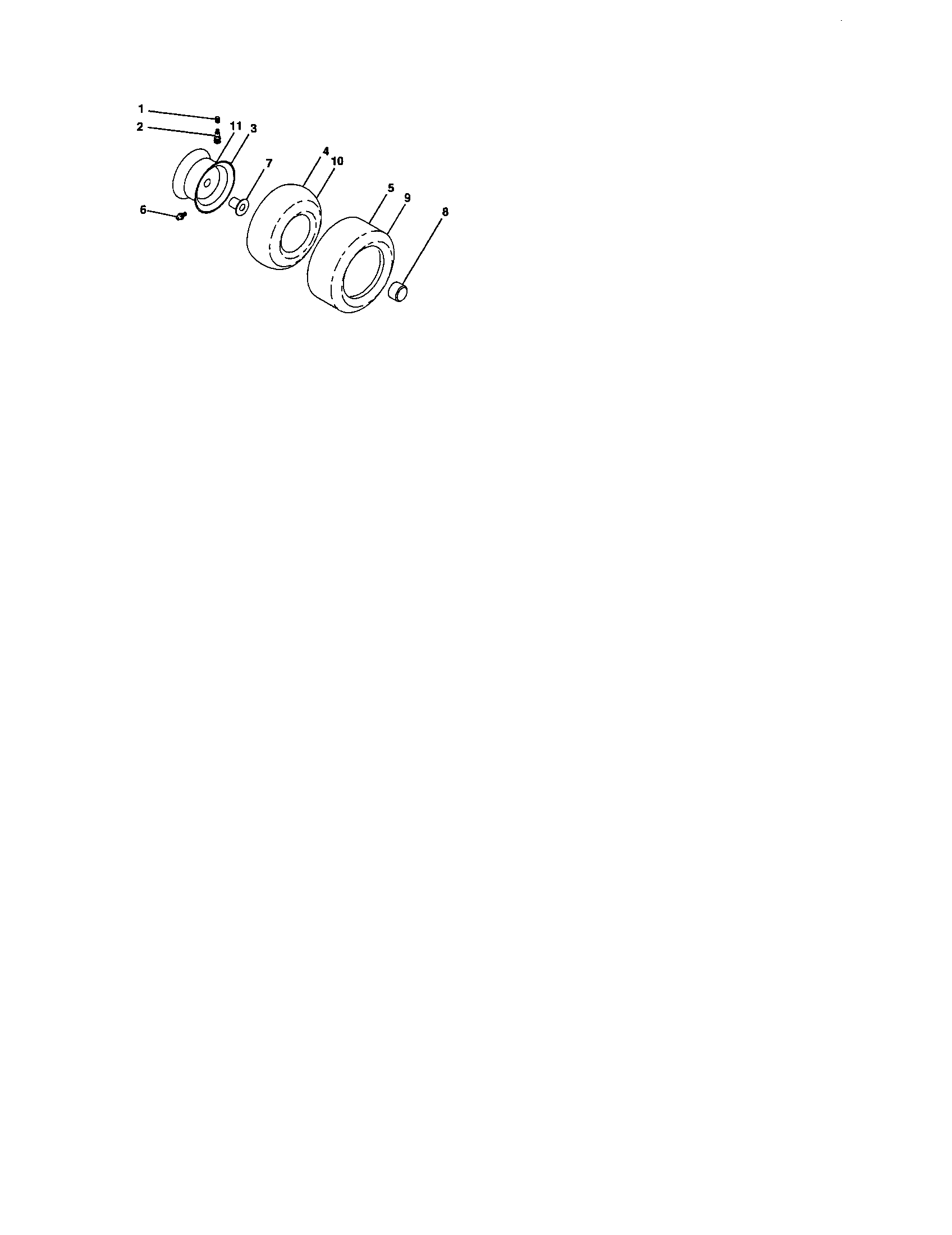 Wheels And Tires Diagram and Parts List for 917276906  Craftsman Lawn Tractor