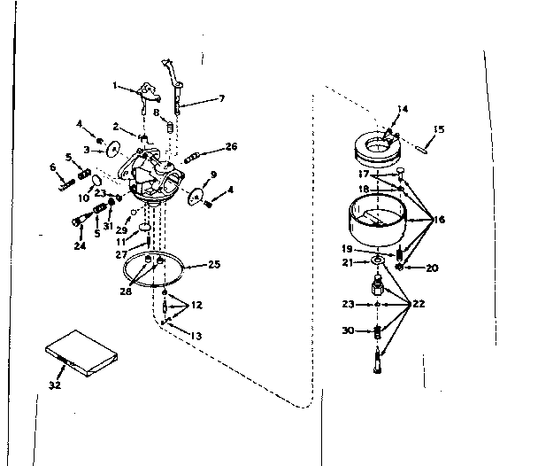 Carburetor No. 631067a Diagram and Parts List for 143566142  Craftsman Engine