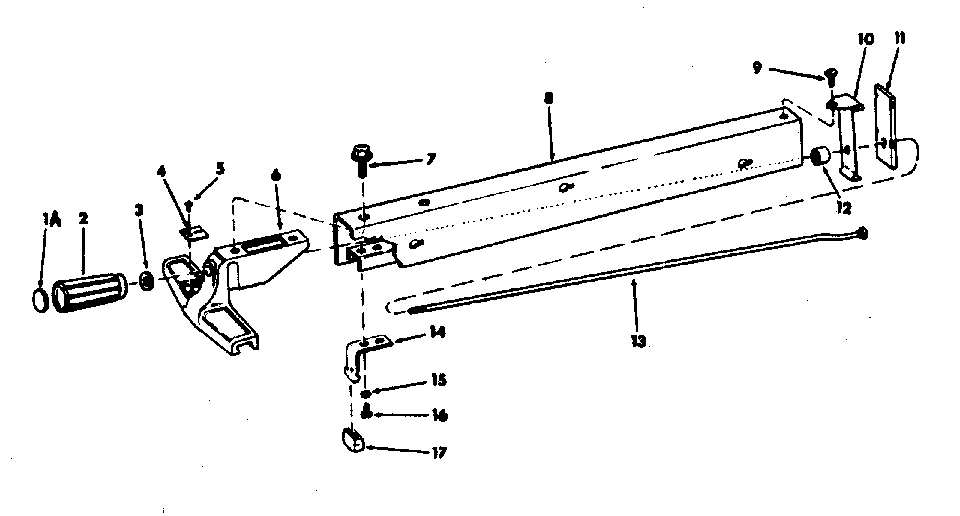 62773 Fence Assembly Diagram and Parts List for 11329855  Craftsman Power Motor