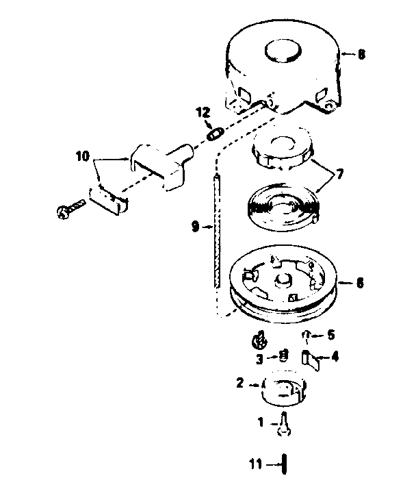 Rewind Starter No. 590420a Diagram and Parts List for 143751062  Craftsman Engine