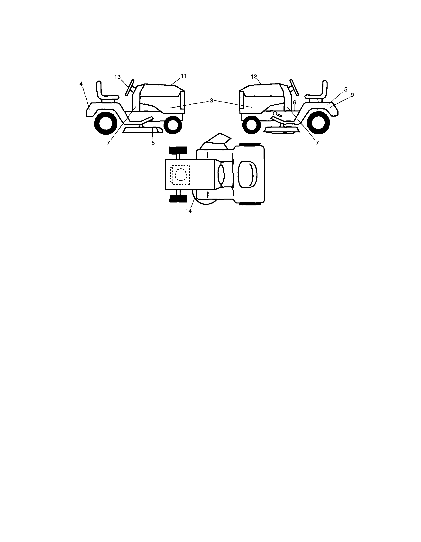 Decals Diagram and Parts List for 917286340  Craftsman Lawn Tractor