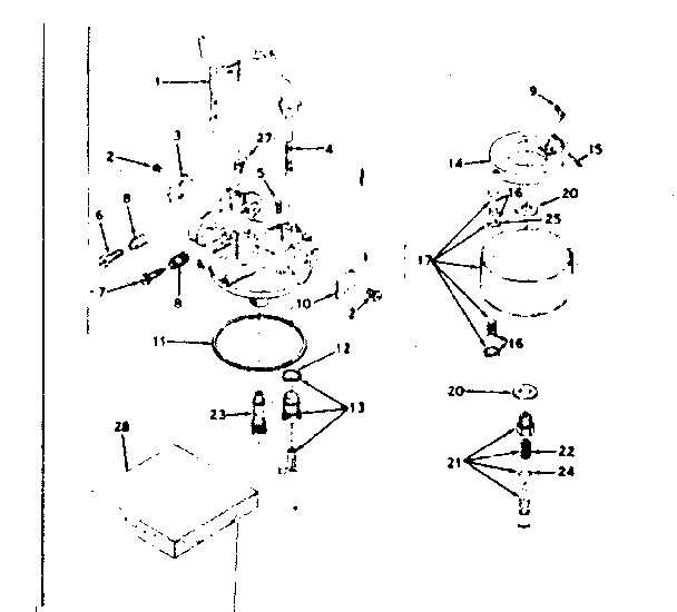 Carburetor Diagram and Parts List for 143582042  Craftsman Engine