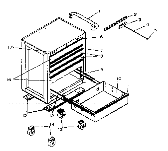Chest Diagram and Parts List for 706618801  Craftsman Tool Stand & Cart