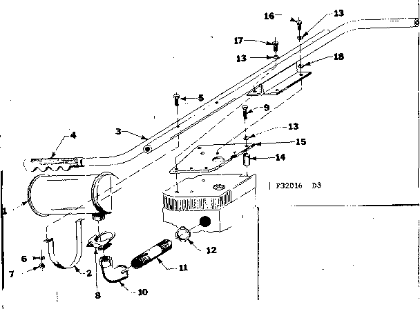 Muffler Assembly Diagram and Parts List for 580320165  Craftsman Engine