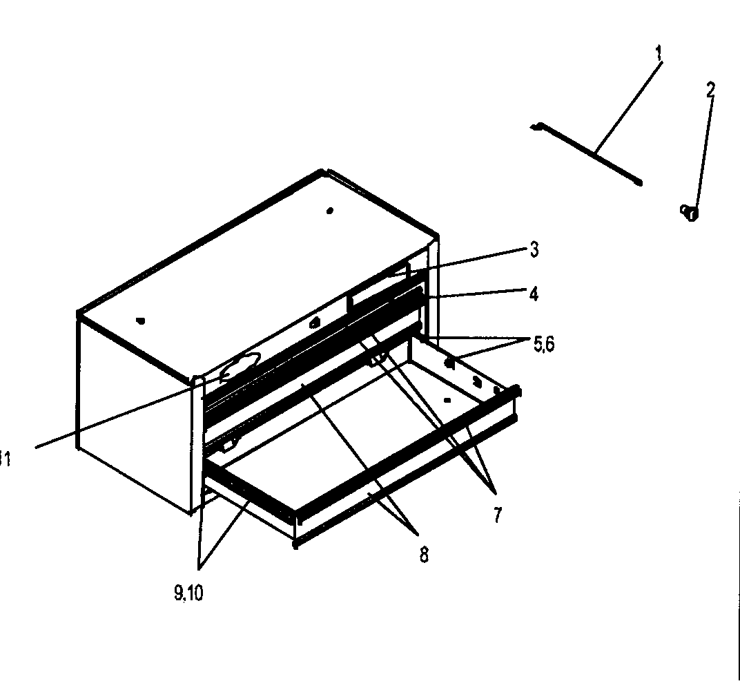 Tool Box Diagram and Parts List for 706597100  Craftsman Tool Stand & Cart